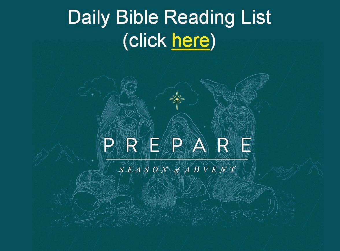 Prepare - Daily Bible Reading List